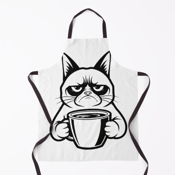 Item preview, Grumpy cat obsessed with coffee designed and sold by likbatonboot.