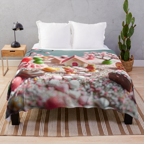 Item preview, Sweet Dreamscape – Candy, Bears & Blossoms combined in a magical artwork by KI artist FotoworldEdel designed and sold by FotoworldEdel.