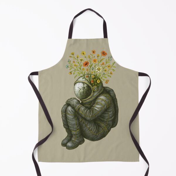 Item preview, Floral Astronaut Surreal Art – Cracked Helmet with Blooming Flowers Illustration designed and sold by Shoot-The-Moon.