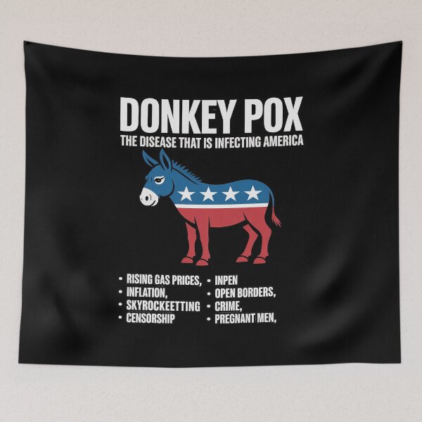 Item preview, Donkey Pox Anti Biden T-shirt Republican Pro Trump 2024 designed and sold by splindoershop.