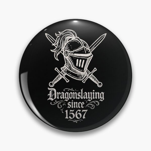 Item preview, Dragonslaying Since 1567 – Knight Helm & Swords #white designed and sold by SteadyRolling.
