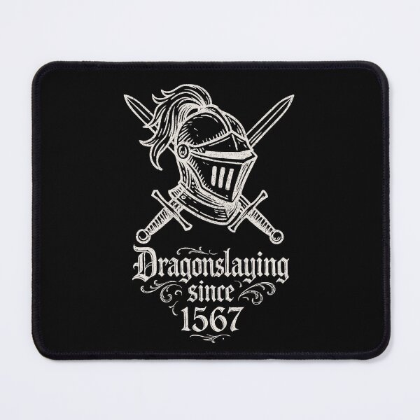 Item preview, Dragonslaying Since 1567 – Knight Helm & Swords #white designed and sold by SteadyRolling.