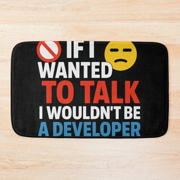 Item preview, No Talk, Just Code – Introvert Dev Quote designed and sold by nerdguy404.
