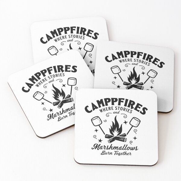 Item preview, Campfires Where Stories and Marshmallows Burn – Fun Camping Quote Design designed and sold by GRITMOOD.