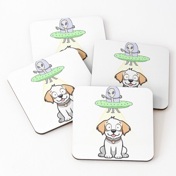 Item preview, Funny Happy Dog is being abducted by aliens designed and sold by Pet Station.