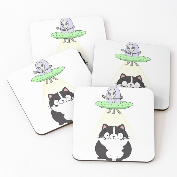 Item preview, Funny fat cat is being abducted by aliens designed and sold by Pet Station.