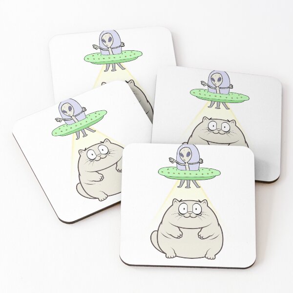 Item preview, Funny fat cat is being abducted by aliens designed and sold by Pet Station.