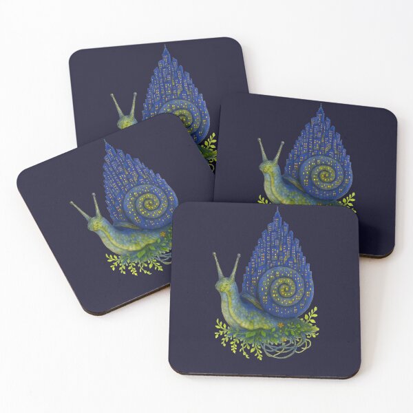 Item preview, City Shell Snail – Surreal Urban Nature Fusion Illustration designed and sold by Shoot-The-Moon.