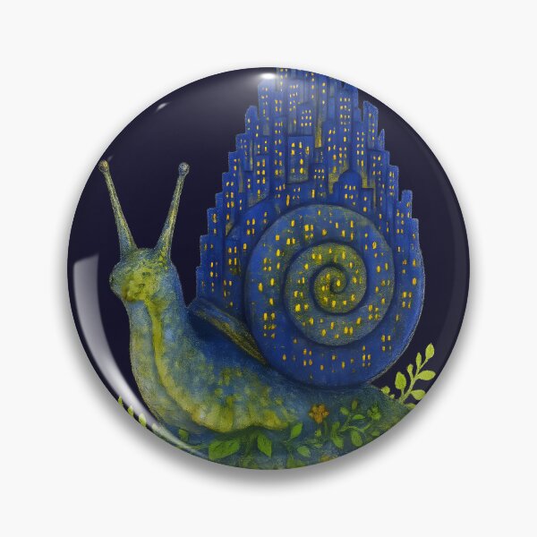 Item preview, City Shell Snail – Surreal Urban Nature Fusion Illustration designed and sold by Shoot-The-Moon.