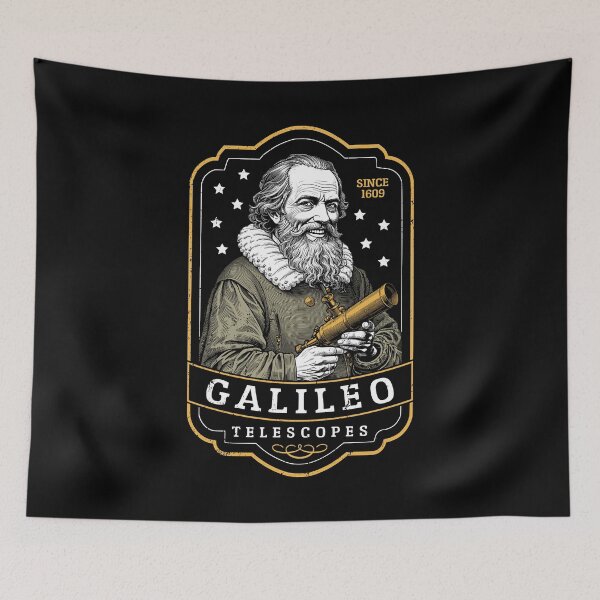 Item preview, Galileo Galilei Telescopes Funny Astronomy Vintage Science designed and sold by GrandeDuc.