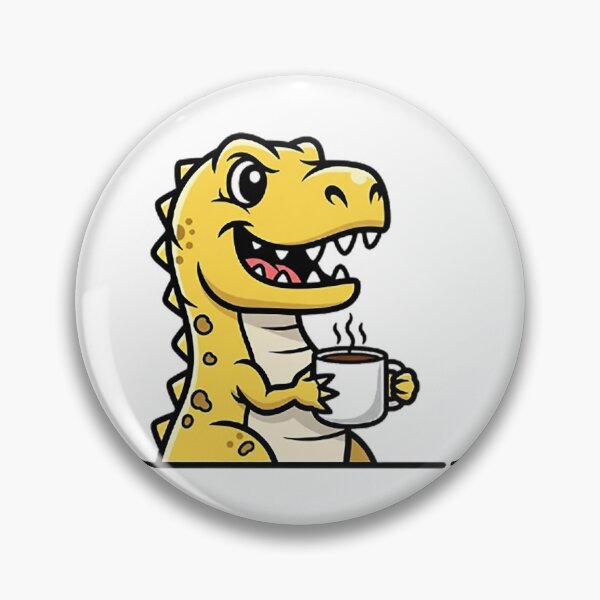 Item preview, Coffee obsessed dinosaur designed and sold by likbatonboot.