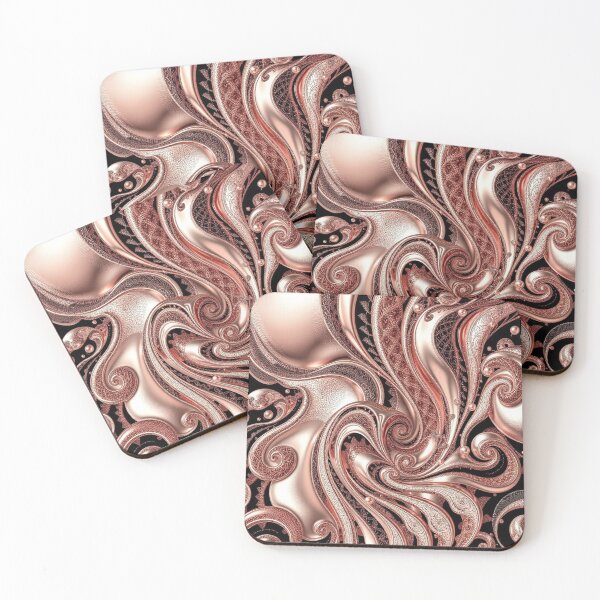 Item preview, Baroque Bloom – Rose Gold Filigree Abstract Art designed and sold by Harmonic_Layers.