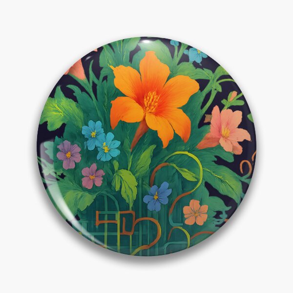 Item preview, Digital Bloom Fusion – Abstract Floral Circuit Art with Neon Vibes designed and sold by Shoot-The-Moon.