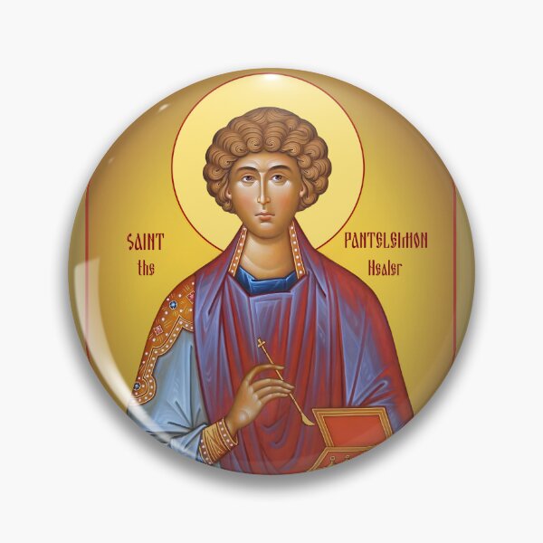 Item preview, Icon Saint Panteleimon the Healer designed and sold by orthodox-icon.