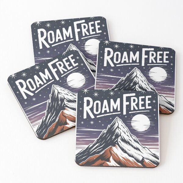 Item preview, Roam Free Mountain Art Print | Vintage Night Landscape Design for Summer designed and sold by pnidesign.