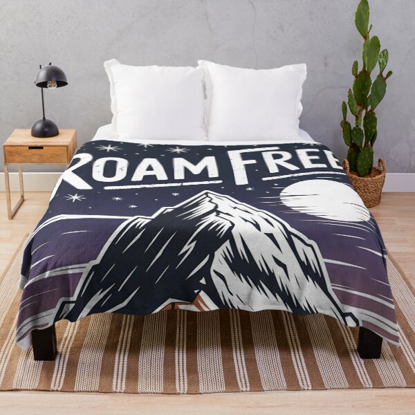 Item preview, Roam Free Mountain Art Print | Vintage Night Landscape Design for Summer designed and sold by pnidesign.