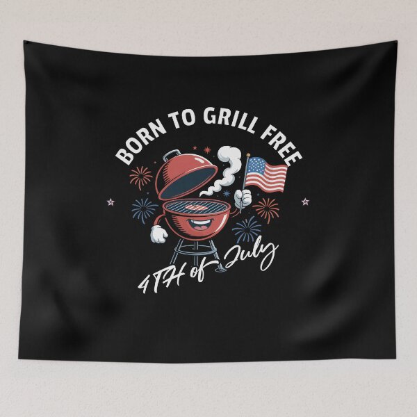 Item preview, Born to Grill Free – Funny Patriotic BBQ Shirt designed and sold by Fragy72.