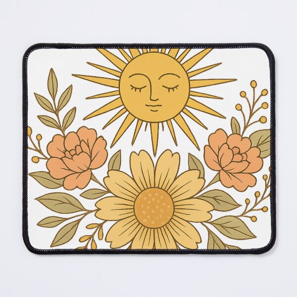 Item preview, Celestial Bloom – Boho Sun & Floral Design for Dreamy Souls designed and sold by NullandPrinted.