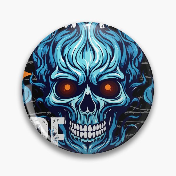 Item preview, Skull Fire – Blue Flame Skull Maximalist Streetwear Design | Borcelle 2024 Art designed and sold by Yabudoux.