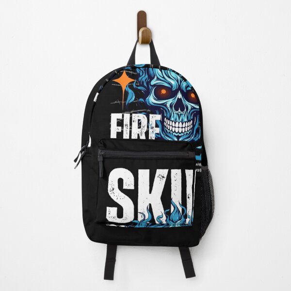 Item preview, Skull Fire – Blue Flame Skull Maximalist Streetwear Design | Borcelle 2024 Art designed and sold by Yabudoux.