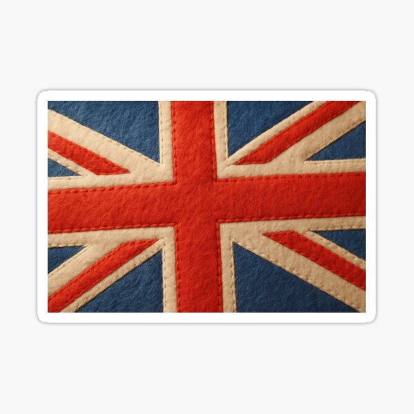 Item preview, Union Jack Felt Flag with Stitched Texture designed and sold by PMG Shop.