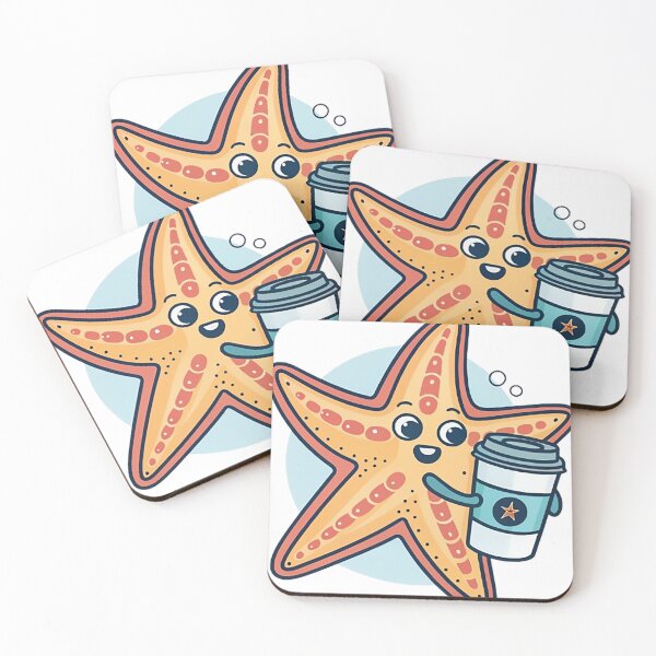 Item preview, Coffee obsessed starfish designed and sold by likbatonboot.