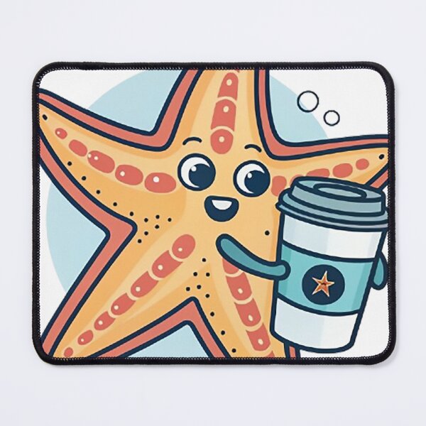 Item preview, Coffee obsessed starfish designed and sold by likbatonboot.