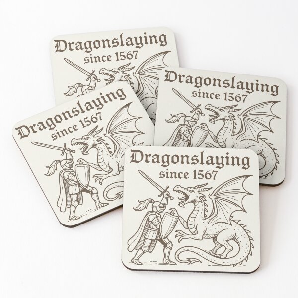 Item preview, Knight vs Dragon – Clash of Steel and Fire #brown designed and sold by SteadyRolling.