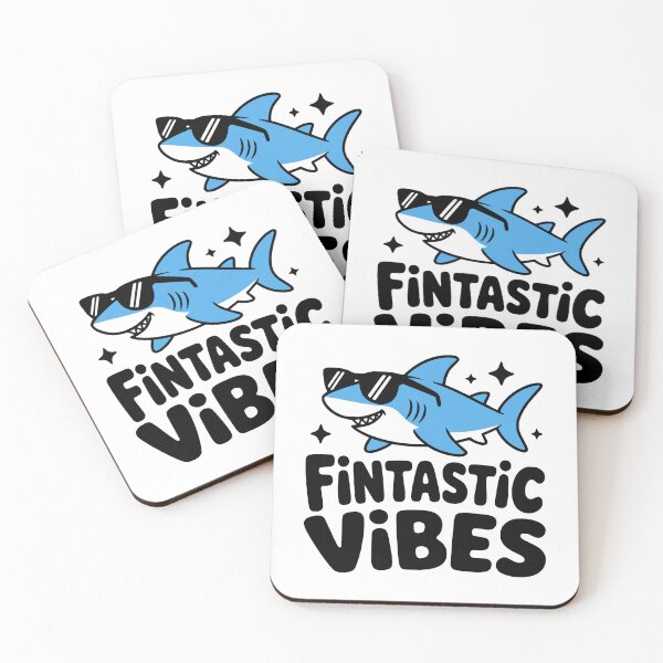 Item preview, Fintastic Vibes! Funny Shark Pun designed and sold by PMCreative.