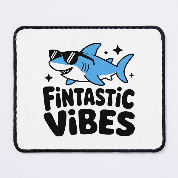 Item preview, Fintastic Vibes! Funny Shark Pun designed and sold by PMCreative.