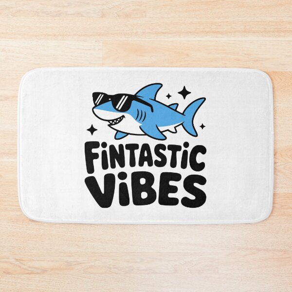 Item preview, Fintastic Vibes! Funny Shark Pun designed and sold by PMCreative.