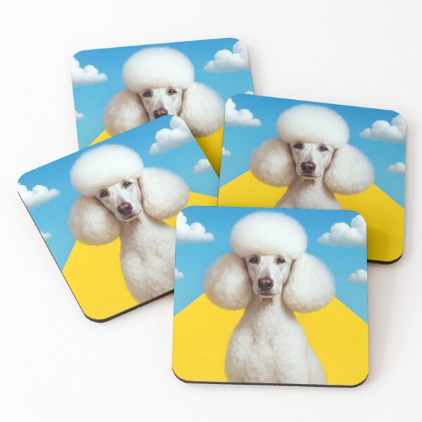 Item preview, Cute groomed white royal poodle designed and sold by mystiquelicorne.