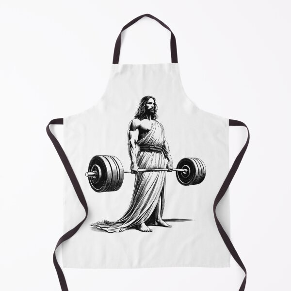 Item preview, Jesus Deadlift Weightlifting Fitness Workout Gym Christian Faith designed and sold by Kimberley King Art King Art.