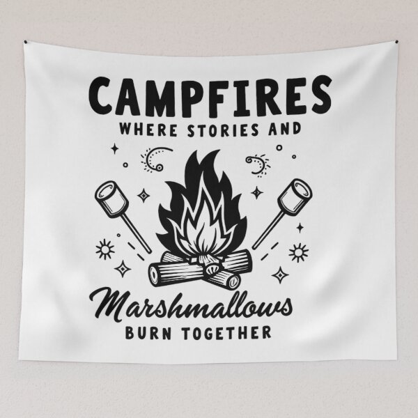 Item preview, Burnt Marshmallows & Campfire Stories – Funny Camping Art designed and sold by GRITMOOD.