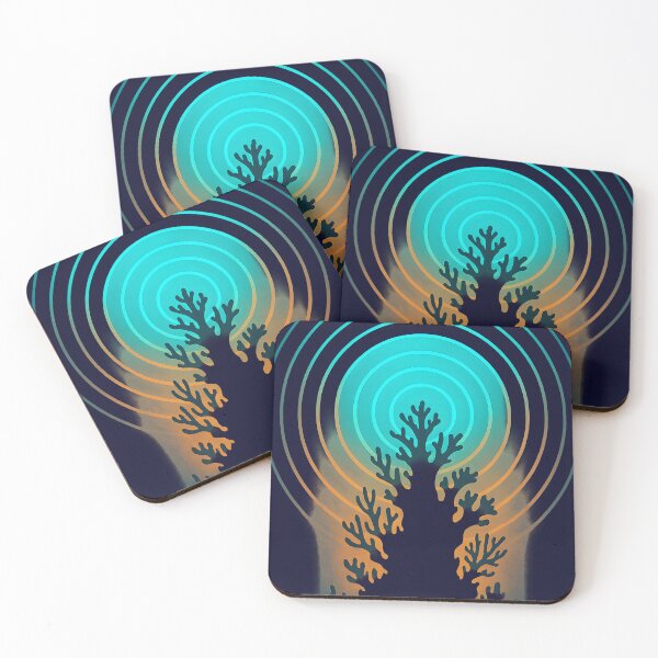 Item preview, Neon Coral Mind – Abstract Coral with Radiating Wave Design designed and sold by Shoot-The-Moon.