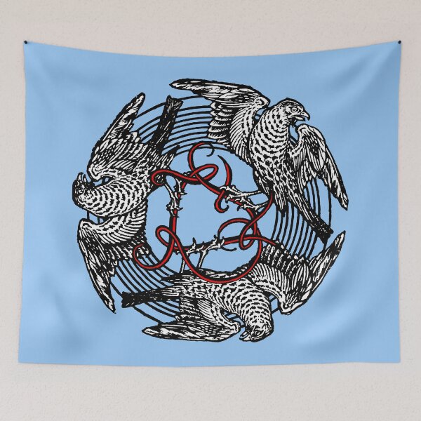 Item preview, Antique Bookplate Three Hawks William de Morgan designed and sold by Pixelchicken.