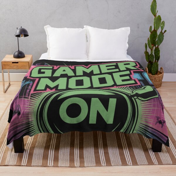 Item preview, Gamer Mode On Cyberpunk Art Print - Neon Gaming Design designed and sold by pnidesign.
