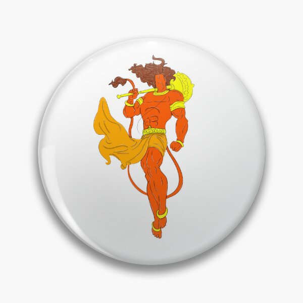 Item preview, Powerful Lord Hanuman Illustration – Modern Hindu Mythology Art for Spiritual Souls designed and sold by Sunny Rathor.