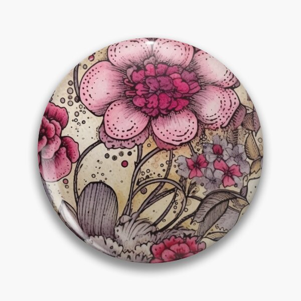 Item preview, Pink retro floral designed and sold by LittleRed72.