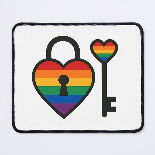 Item preview, Rainbow Lock – Heart & Key Design designed and sold by Haus Of Sin.