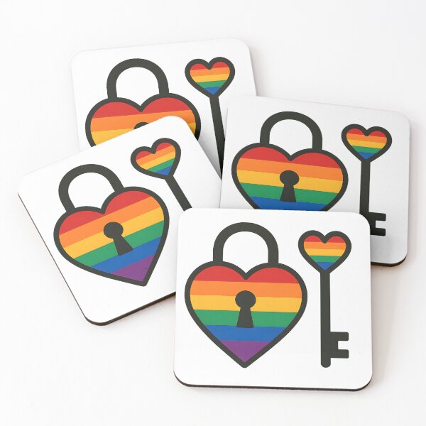 Item preview, Rainbow Lock – Heart & Key Design designed and sold by Haus Of Sin.