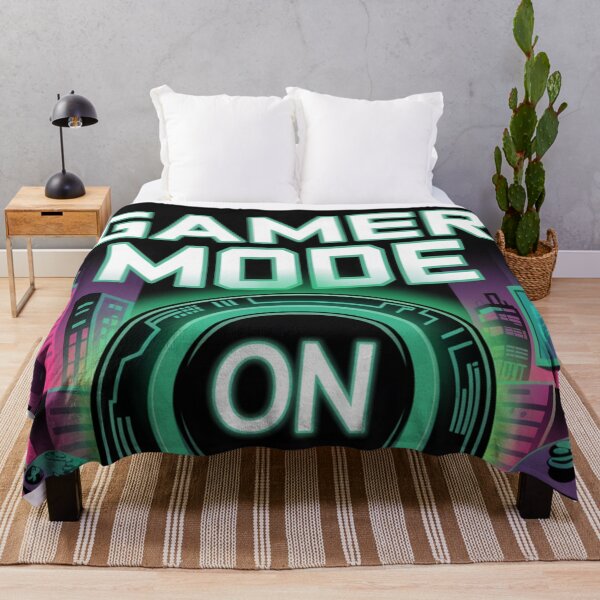 Item preview, Gamer Mode On Cyberpunk Art Print - Neon Gaming Design designed and sold by pnidesign.