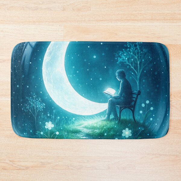 Item preview, Moonlight Reader – A Quiet Night in a Glass World : Luminous Realms Series (7/20) designed and sold by RinWinArts.
