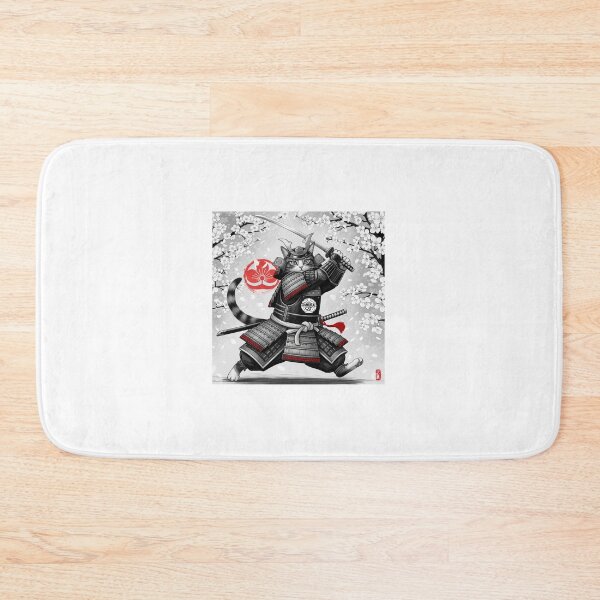 Item preview, Fierce Armored Cat Samurai, Sword Drawn designed and sold by schwa24jpn.