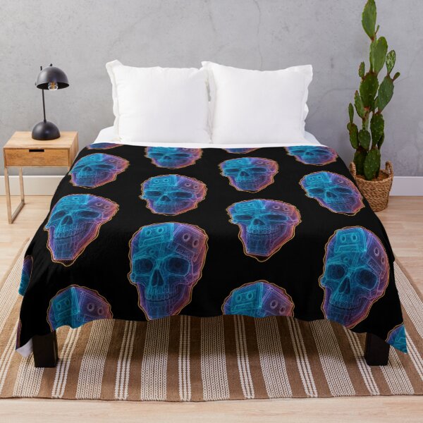 Item preview, Cassette Skull – Retro Vaporwave Skeleton Head with Neon Tape Aesthetic designed and sold by Shoot-The-Moon.