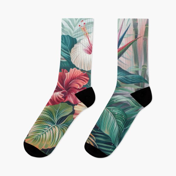 Item preview, Tropical Hibiscus Bloom with Dewdrops, Vibrant Floral Art designed and sold by MargaretWiktor.