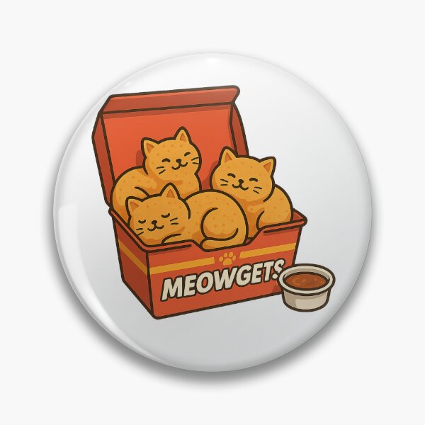 Item preview, Chicken Nugget Cats – Kawaii Funny Food Sticker designed and sold by Tripconic.