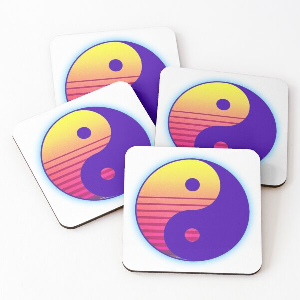 Artikelvorschau, Yin Yang und Retro-Synthwave gemischt entworfen und verkauft von Wawan35200.