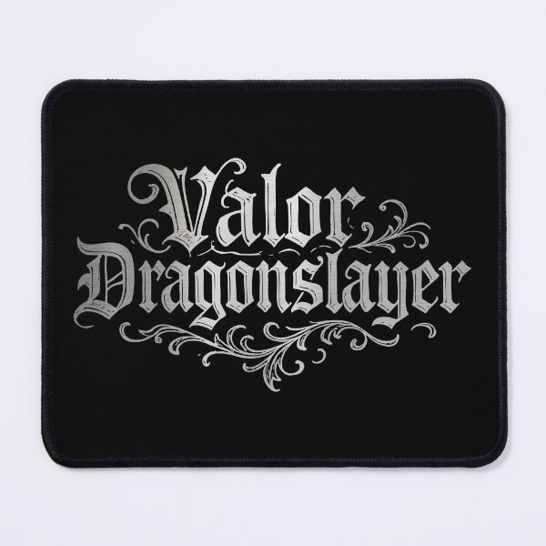 Item preview, Valor Dragonslayer Ornamental Text Design #silver designed and sold by SteadyRolling.