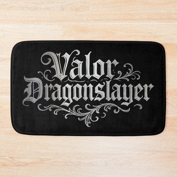Item preview, Valor Dragonslayer Ornamental Text Design #silver designed and sold by SteadyRolling.